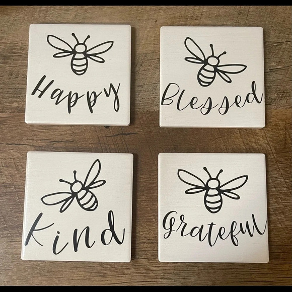 Hand made bee 🐝 theme coasters - Picture 1 of 1
